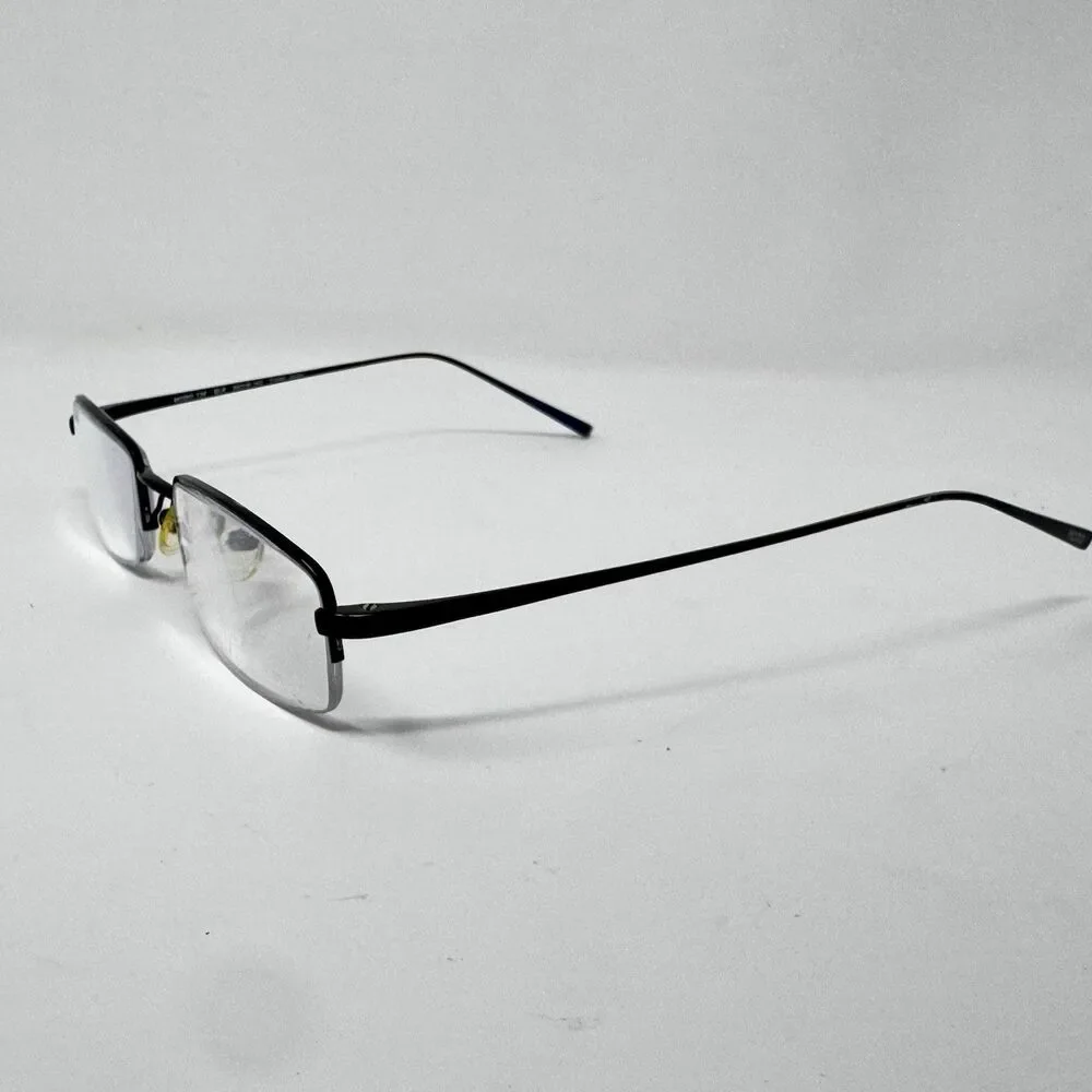MODO 134 Titanium Black Blue Half Rim Eyeglass Frames 50-18-143